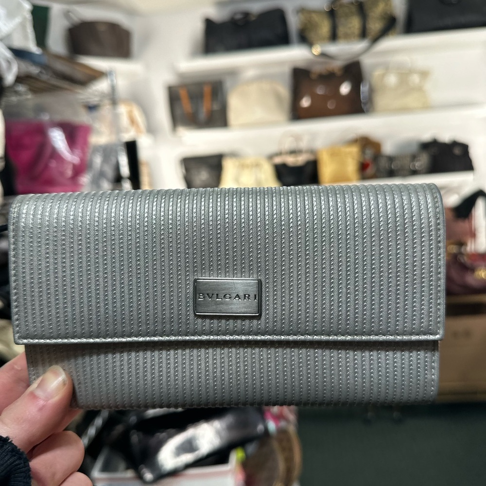 BVLGARI PLEATED WALLET